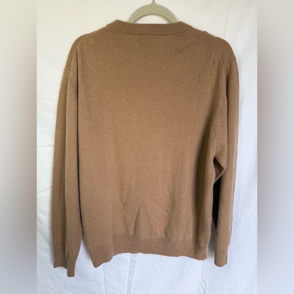 J.S. Bank 100% Cashmere Crewneck Sweater Tan Camel Executive Collection Size L - Picture 2 of 4